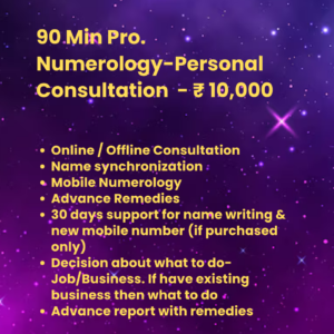 90 Min Pro. Numerology-Personal Consultation